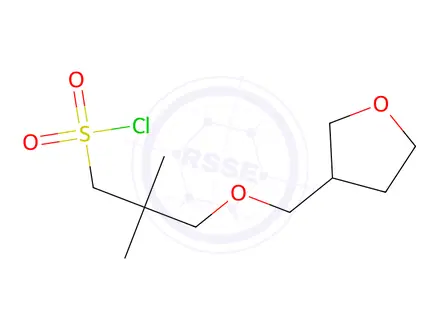Chemical structure of 2,2-Dimethyl-3-((tetrahydrofuran-3-yl)methoxy)propane-1-sulfonyl chloride