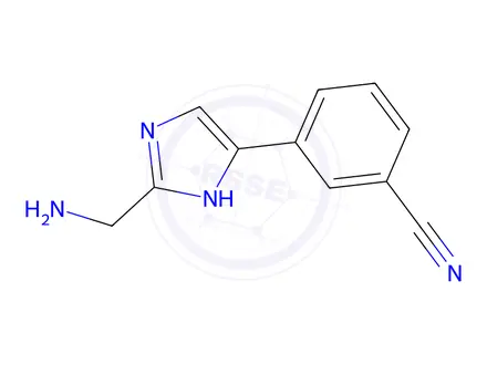 Chemical structure of 3-(2-(Aminomethyl)-1H-imidazol-5-yl)benzonitrile