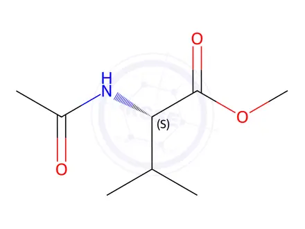 Chemical structure of methyl N-acetylvalinate