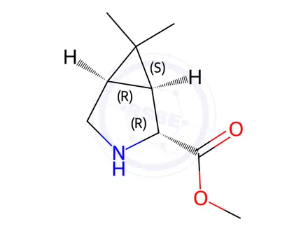 Chemical structure of methyl (1S,2R,5R)-6,6-dimethyl-3-azabicyclo[3.1.0]hexane-2-carboxylate