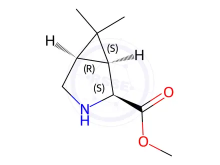Chemical structure of Methyl (1S,2S,5R)-6,6-dimethyl-3-azabicyclo[3.1.0]hexane-2-carboxylate