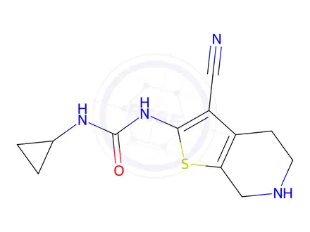 Chemical structure of 1-(3-Cyano-4,5,6,7-tetrahydrothieno[2,3-c]pyridin-2-yl)-3-cyclopropylurea