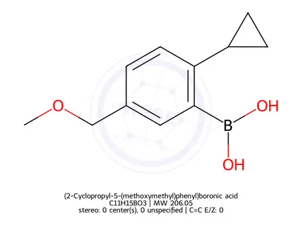 Chemical structure of (2-Cyclopropyl-5-(methoxymethyl)phenyl)boronic acid