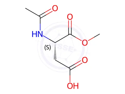 Chemical structure of Acetyl-L-aspartic acid a-methyl ester