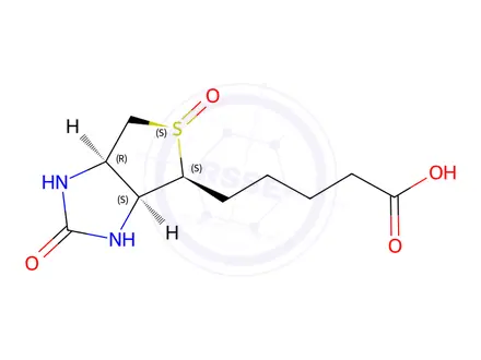 Chemical structure of Biotin Impurity 2((-)-Biotin Sulfoxide)