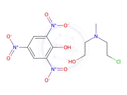 Chemical structure of N-(2-Chloroethyl)-N-(2-hydroxyethyl) Methylamine Picrate