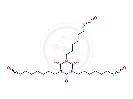 Chemical structure of Hexamethylene Diisocyanate Isocyanurate Trimer