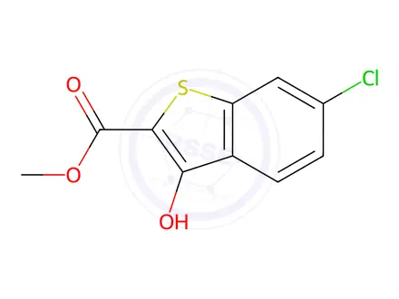 Chemical structure of METHYL 6-CHLORO-3-HYDROXYBENZO[B]THIOPHENE-2-CARBOXYLATE