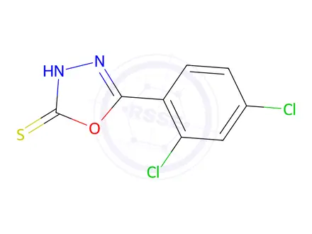Chemical structure of 5-(2,4-Dichlorophenyl)-1,3,4-oxadiazole-2-thiol, 97%