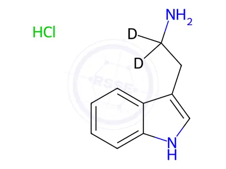 Chemical structure of Tryptamine-alpha,alpha-d2 HCl