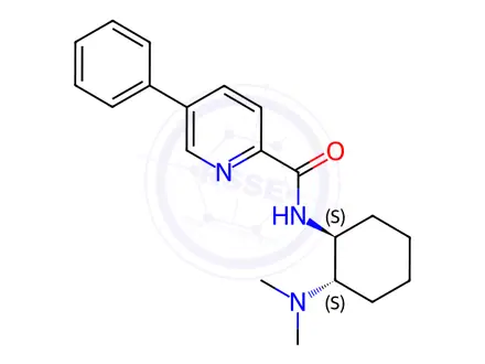 Chemical structure of N-[(1S,2S)-2-(Dimethylamino)cyclohexyl]-5-phenyl-2-pyridinecarboxamide