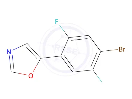 Chemical structure of 5-(4-Bromo-2,5-difluorophenyl)oxazole