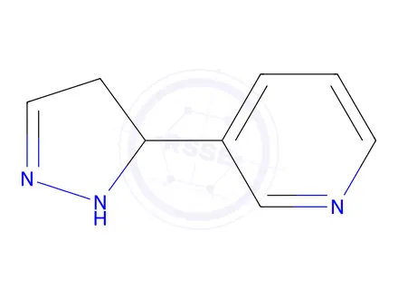 Chemical structure of 3-(4,5-dihydro-1H-pyrazol-5-yl)pyridine