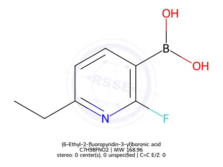 Chemical structure of (6-Ethyl-2-fluoropyridin-3-yl)boronic acid