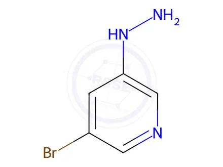 Chemical structure of (5-bromo-3-pyridyl)hydrazine