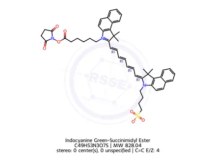 Chemical structure of Indocyanine Green-Succinimidyl Ester