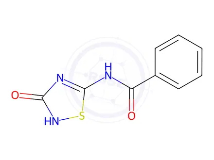 Chemical structure of N-(3-oxo-2,3-dihydro-1,2,4-thiadiazol-5-yl)benzamide