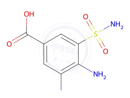 Chemical structure of 4-amino-3-nitro-5-sulfamoylbenzoic acid