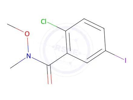 Chemical structure of 2-Chloro-5-iodo-N-methoxy-N-methylbenzamide
