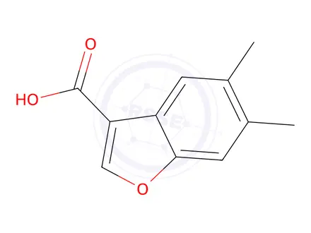 Chemical structure of 5,6-dimethyl-1-benzofuran-3-carboxylic acid