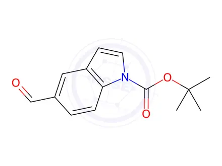Chemical structure of tert-Butyl 5-formyl-1H-indole-1-carboxylate
