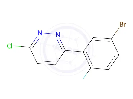 Chemical structure of 3-(5-Bromo-2-fluorophenyl)-6-chloropyridazine