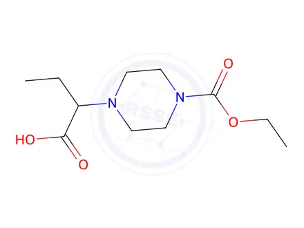 Chemical structure of 2-(4-(Ethoxycarbonyl)piperazin-1-yl)butanoic Acid