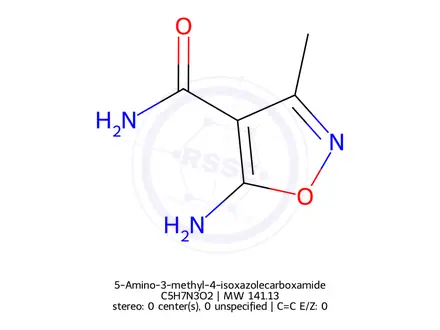 Chemical structure of 5-Amino-3-methyl-4-isoxazolecarboxamide