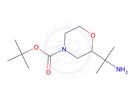 Chemical structure of Tert-butyl 2-(2-aminopropan-2-yl)morpholine-4-carboxylate
