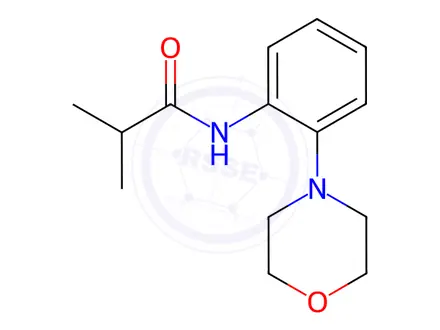 Chemical structure of N-(2-morpholinophenyl)isobutyramide