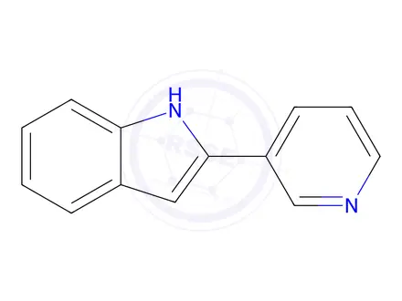 Chemical structure of 2-(pyridin-3-yl)-1H-indole