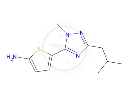Chemical structure of 5-(3-Isobutyl-1-methyl-1h-1,2,4-triazol-5-yl)thiophen-2-amine