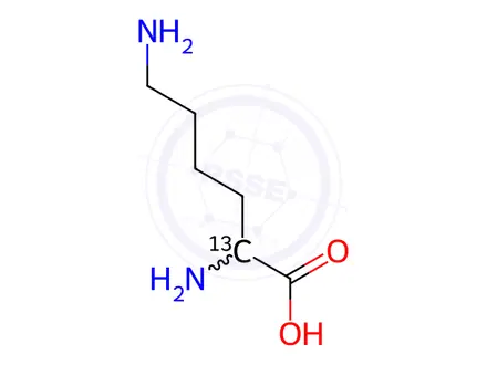 Chemical structure of DL-LYSINE-2-13C DIHYDROCHLORIDE