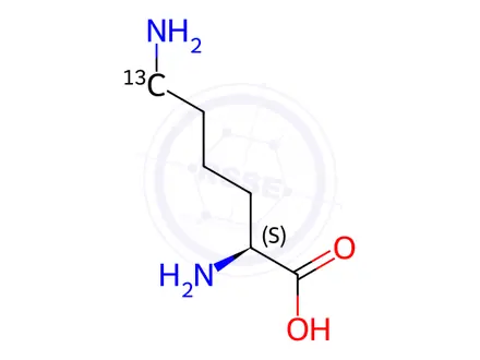 Chemical structure of L-LYSINE 2HCL (6-13C)