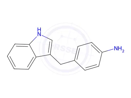Chemical structure of 4-((1H-Indol-3-yl)methyl)aniline