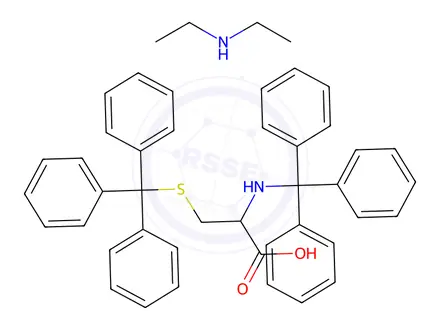Chemical structure of Trt-D-Cys(trt)-OH.DEA