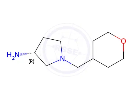 Chemical structure of (R)-1-[(Tetrahydro-2H-pyran-4-yl)methyl]pyrrolidin-3-amine dihydrochloride