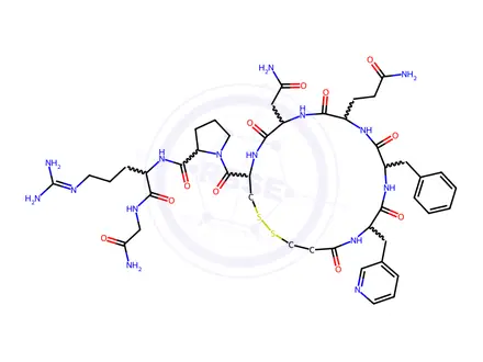 Chemical structure of Desamino(D-3-(3′-pyridyl)-Ala2,Arg8)-Vasopressin