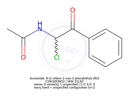 Chemical structure of Acetamide, N-(1-chloro-2-oxo-2-phenylethyl)-(9CI)