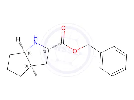 Chemical structure of rel-Benzyl (2R,3aS,6aS)-octahydrocyclopenta[b]pyrrole-2-carboxylate