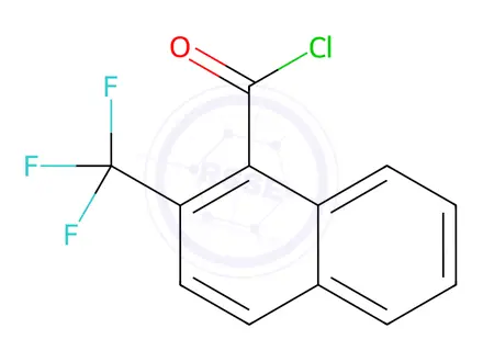 Chemical structure of 1-Naphthalenecarbonyl chloride, 2-(trifluoromethyl)-