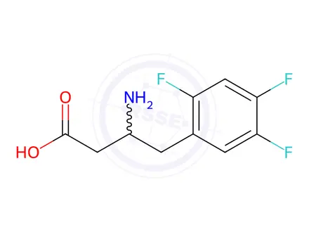 Chemical structure of 3-Amino-4-(2,4,5-trifluorophenyl)butanoic Acid