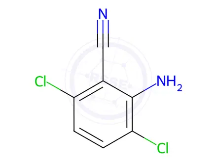 Chemical structure of Benzonitrile, 2-aMino-3,6-dichloro-