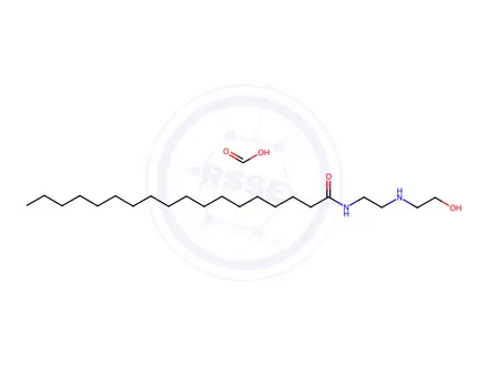Chemical structure of formic acid, compound with N-[2-[(2-hydroxyethyl)amino]ethyl]stearamide (1:1)