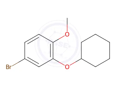 Chemical structure of Benzene, 4-bromo-2-(cyclohexyloxy)-1-methoxy-