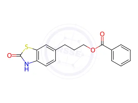 Chemical structure of 3-(2-oxo-2,3-dihydrobenzo[d]thiazol-6-yl)propyl benzoate
