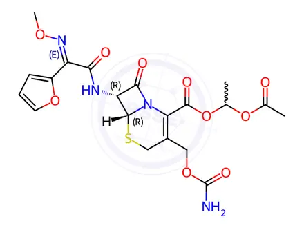 Chemical structure of Cefuroxime axetil Impurity B