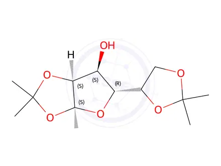 Chemical structure of 1-O,2-O:5-O,6-O-Bis(1-methylethylidene)-β-D-talofuranose
