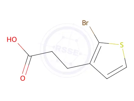 Chemical structure of 3-(2-Bromothiophen-3-yl)propanoic acid