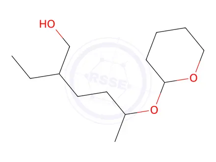 Chemical structure of 5-[(Tetrahydro-2H-pyran-2-yl)oxy]-2-ethyl-1-hexanol
